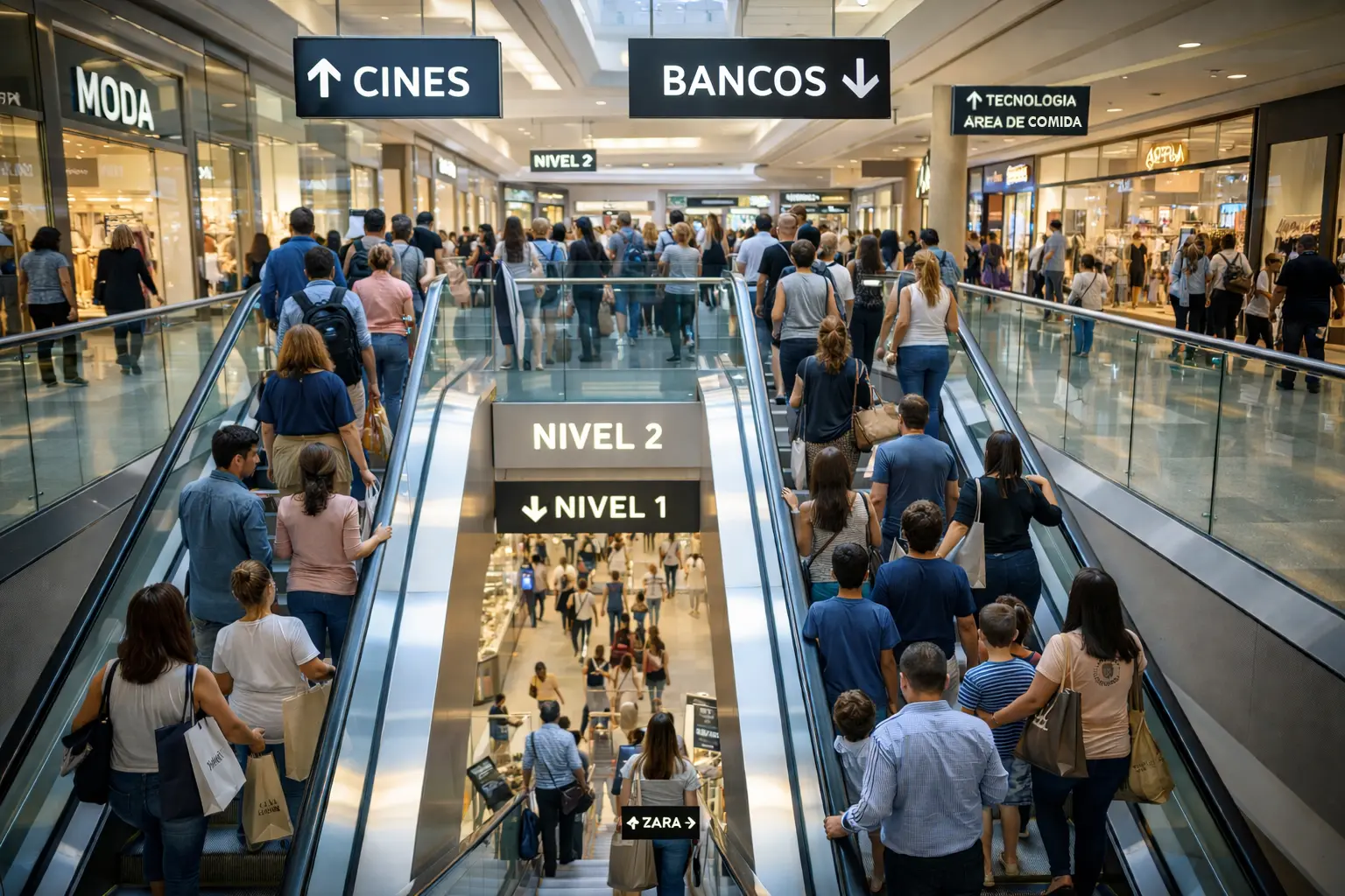 Escalera mecánica para espacios públicos
