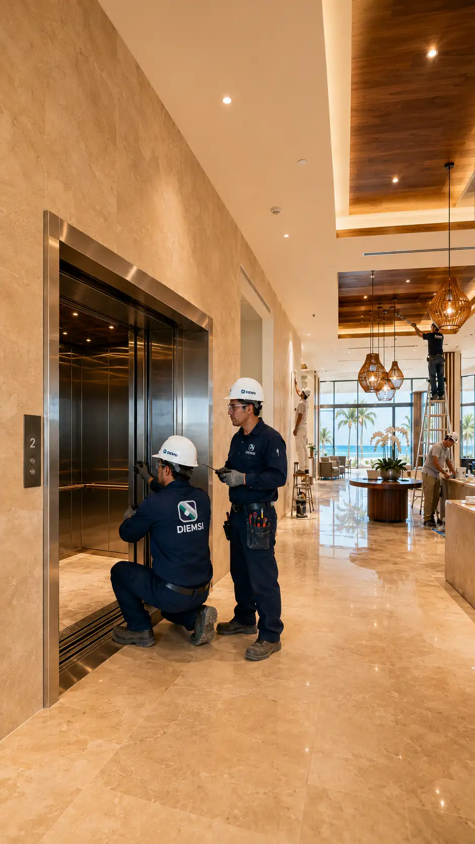 Instalación de elevadores en playa del Carmen 